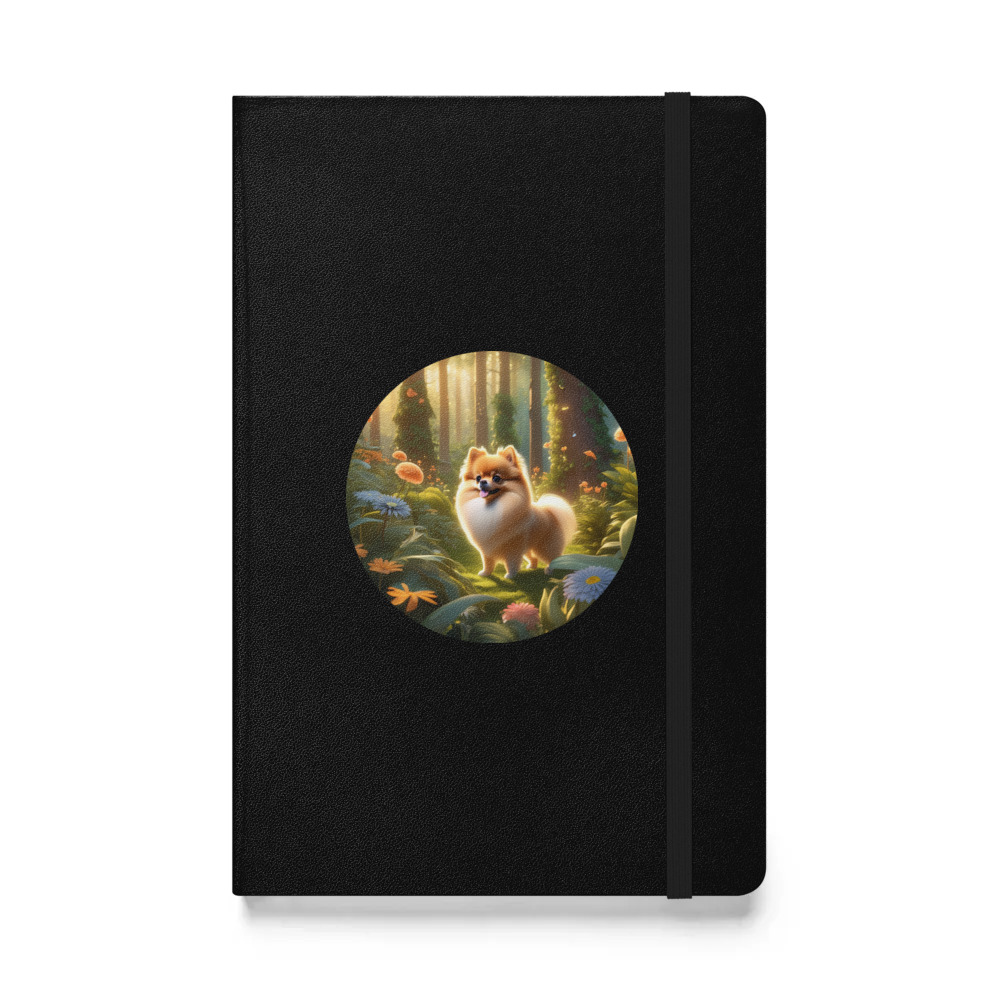 PugMug Custom Tan Pomeranian Hardcover Bound Notebook