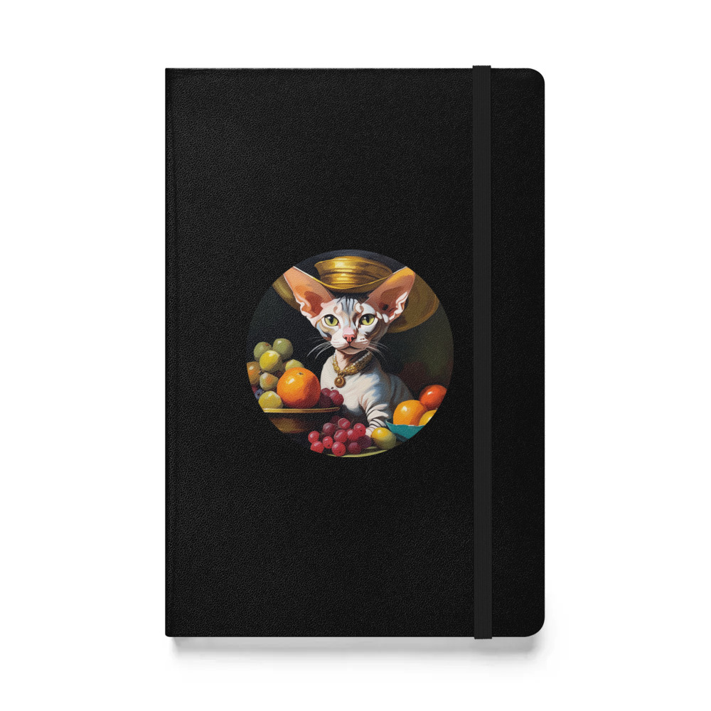 PugMug Custom Tabby Sphynx Cat Hardcover Bound Notebook
