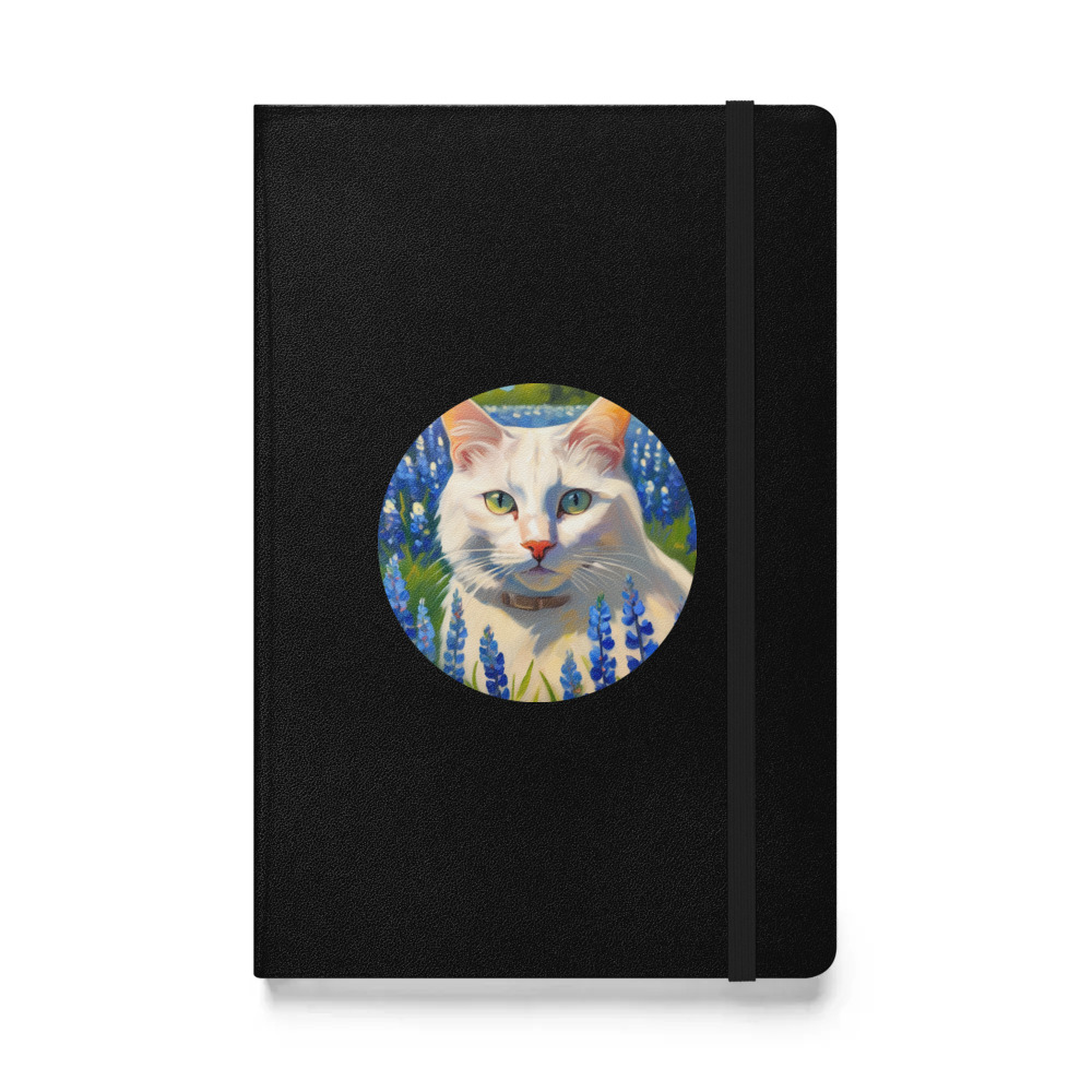 PugMug Custom White Companion Cat Hardcover Bound Notebook