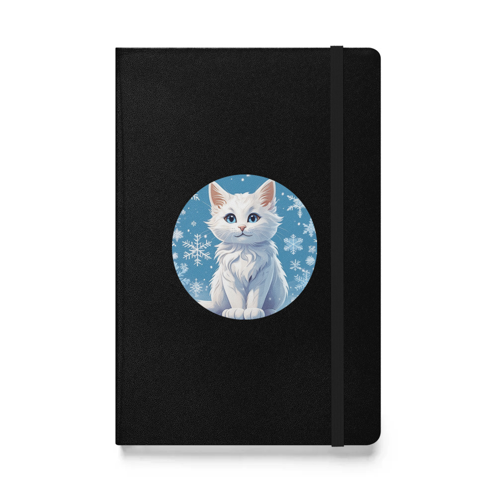 PugMug Custom White Companion Cat Hardcover Bound Notebook