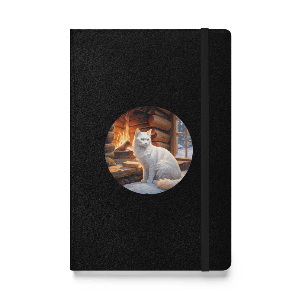 PugMug Custom White Companion Cat Hardcover Bound Notebook
