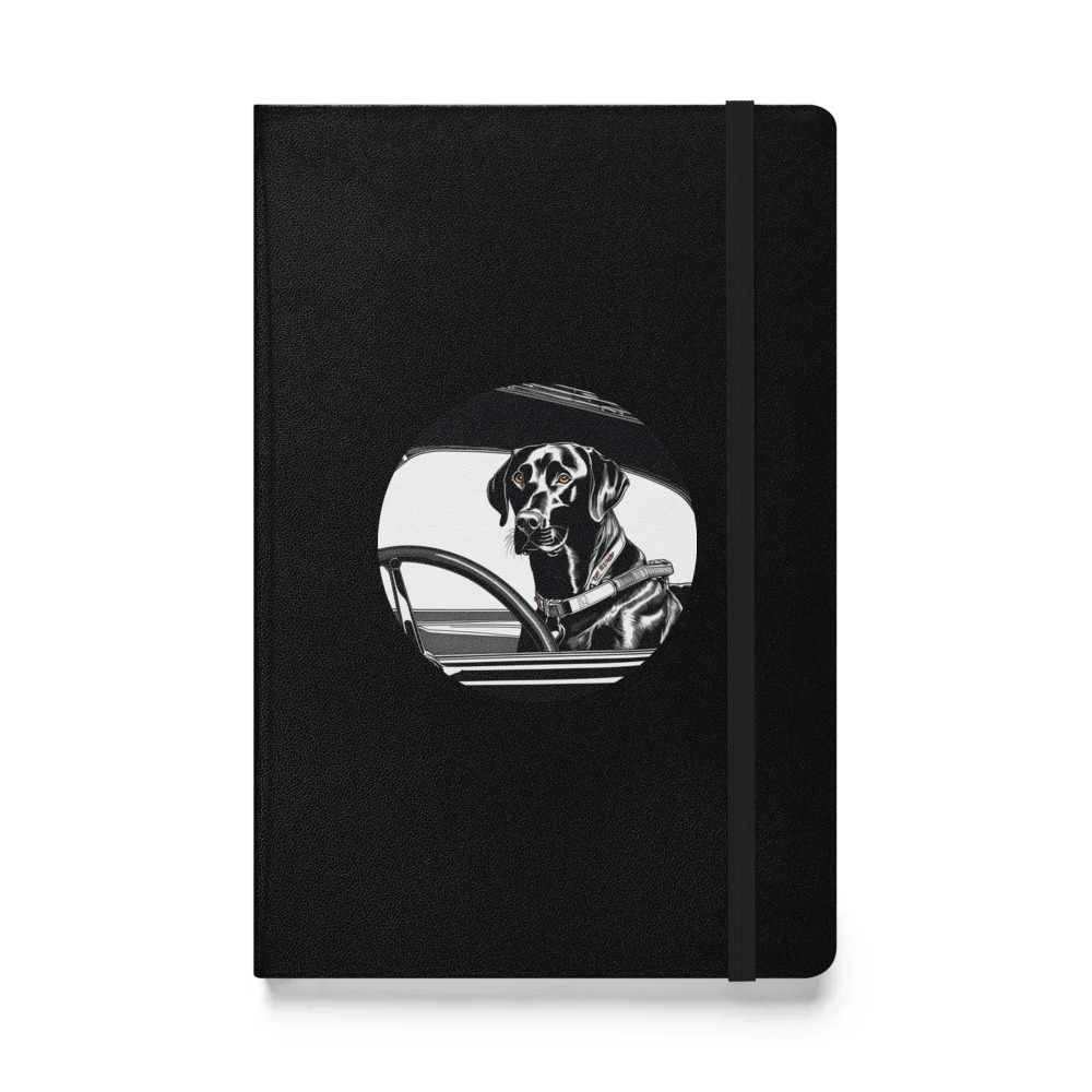 PugMug Custom Black Labrador Retriever Hardcover Bound Notebook