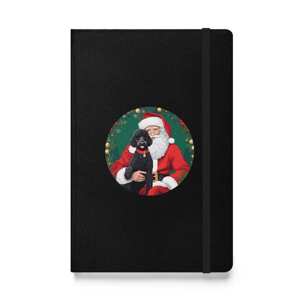 PugMug Custom Black Poodle Hardcover Bound Notebook