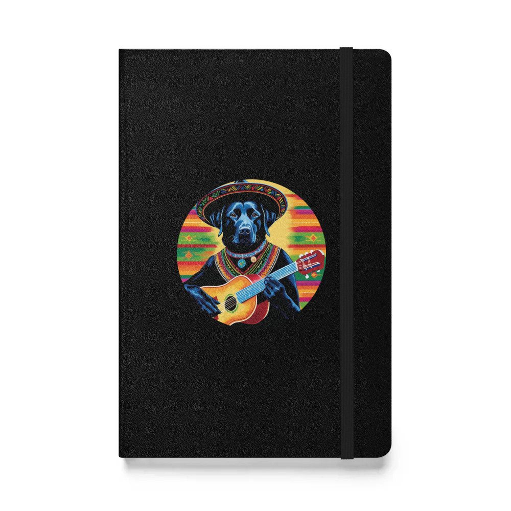 PugMug Custom Black Labrador Retriever Hardcover Bound Notebook