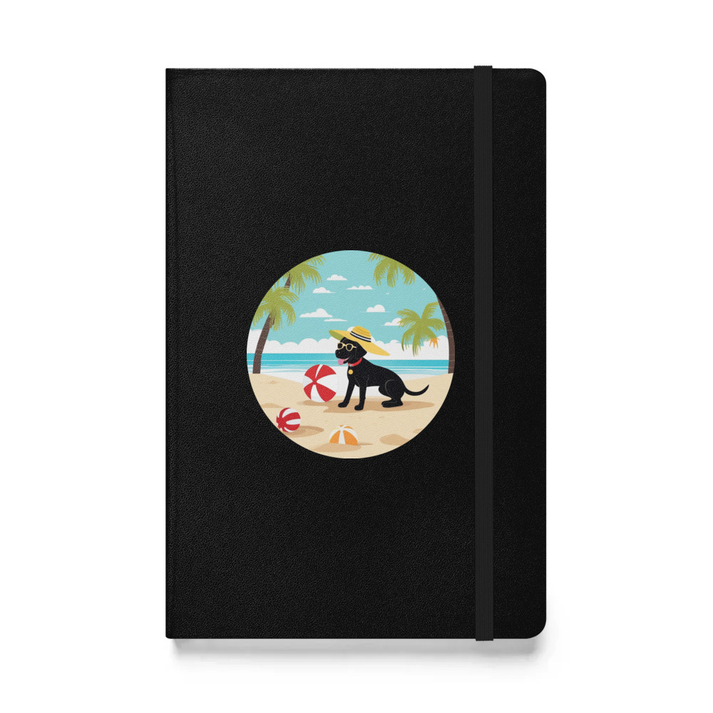 PugMug Custom Black Labrador Retriever Hardcover Bound Notebook