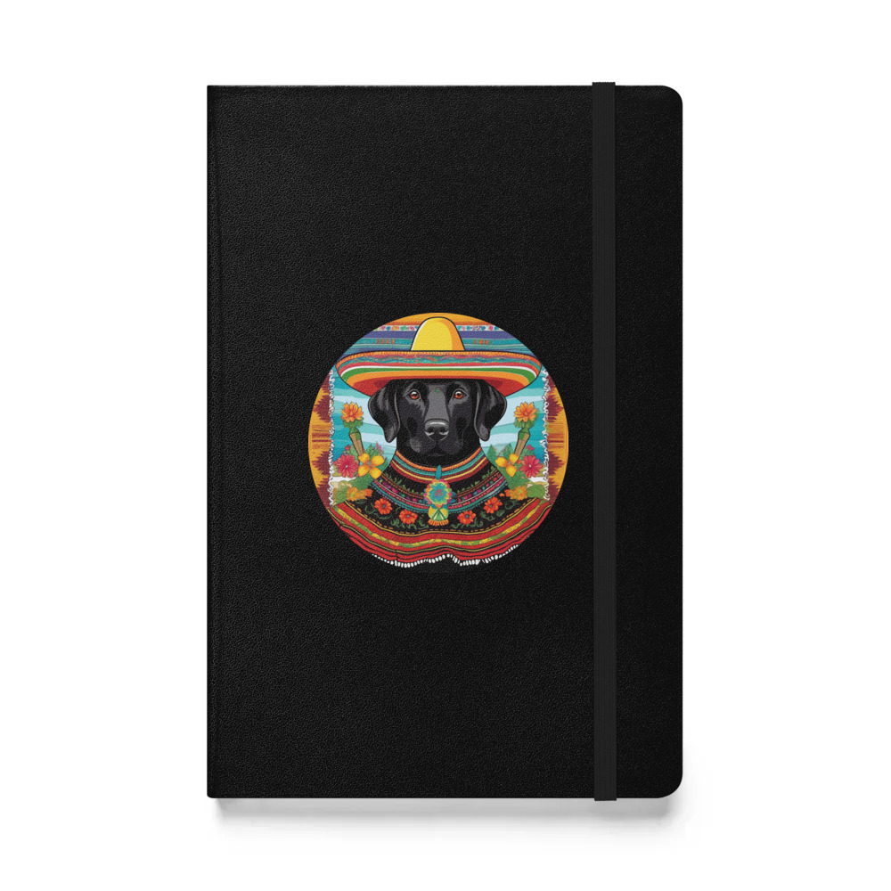 PugMug Custom Black Labrador Retriever Hardcover Bound Notebook