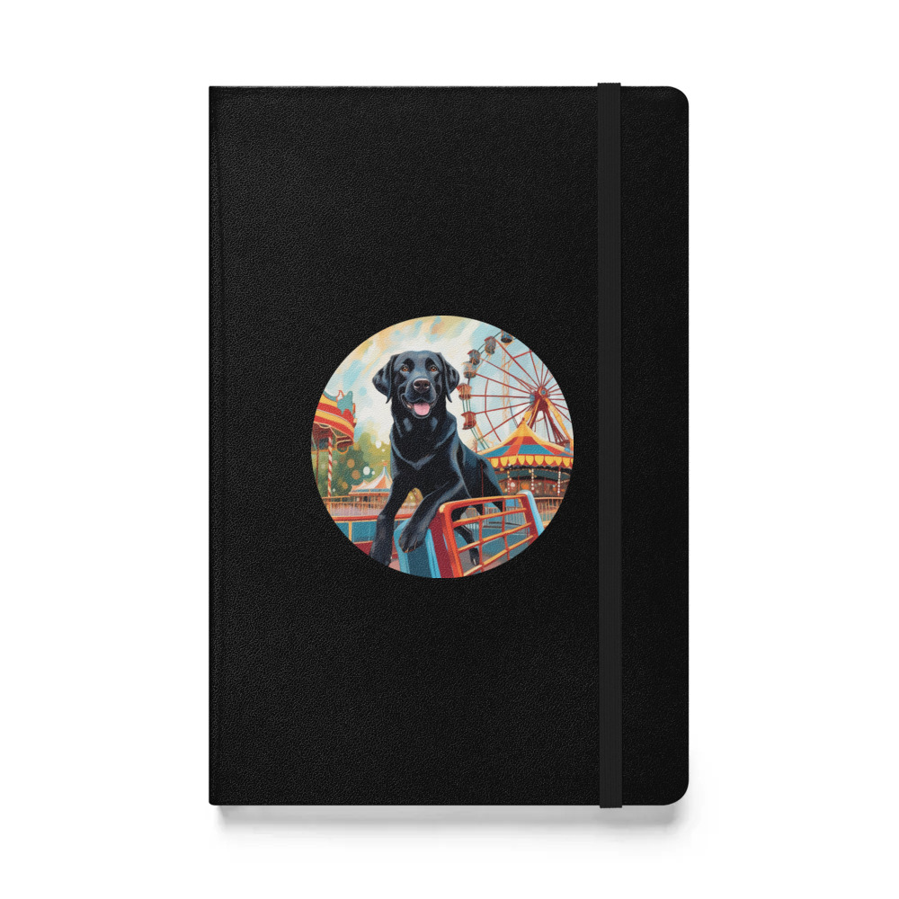 PugMug Custom Black Labrador Retriever Hardcover Bound Notebook