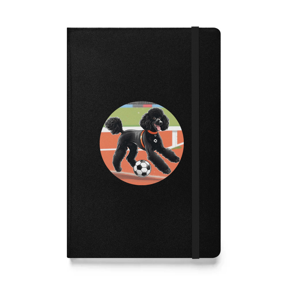 PugMug Custom Black Poodle Hardcover Bound Notebook