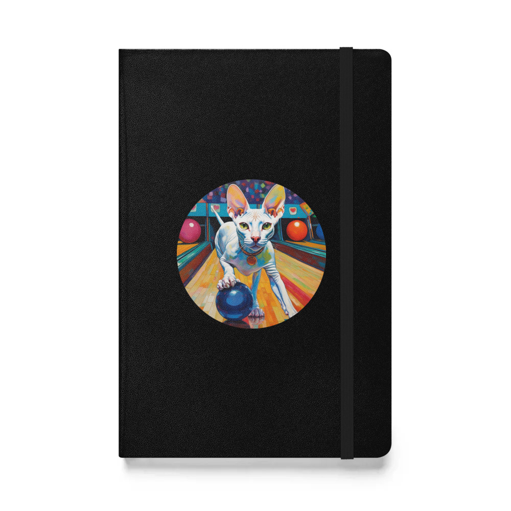 PugMug Custom White Sphynx Cat Hardcover Bound Notebook