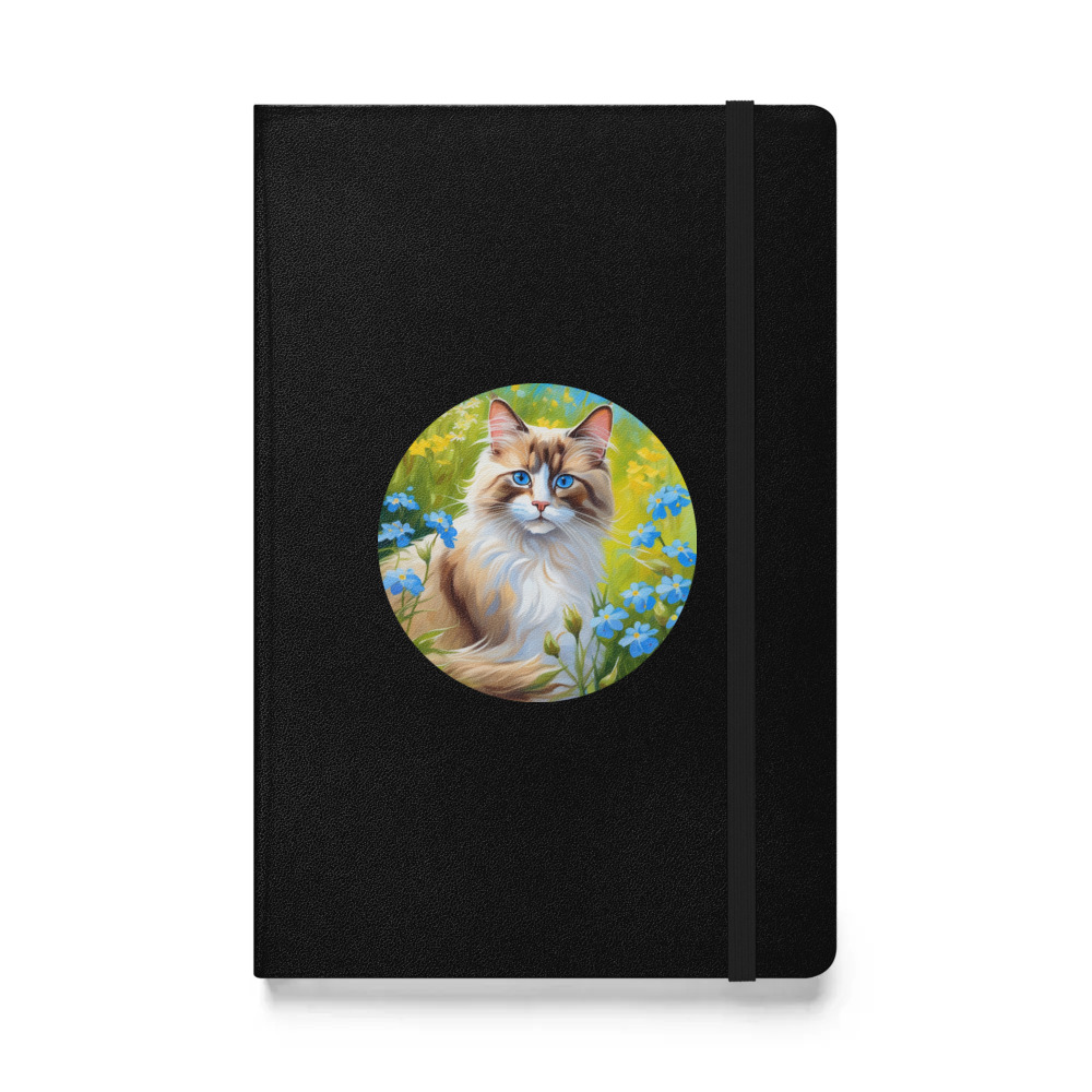 PugMug Custom Tabby Ragdoll Cat Hardcover Bound Notebook