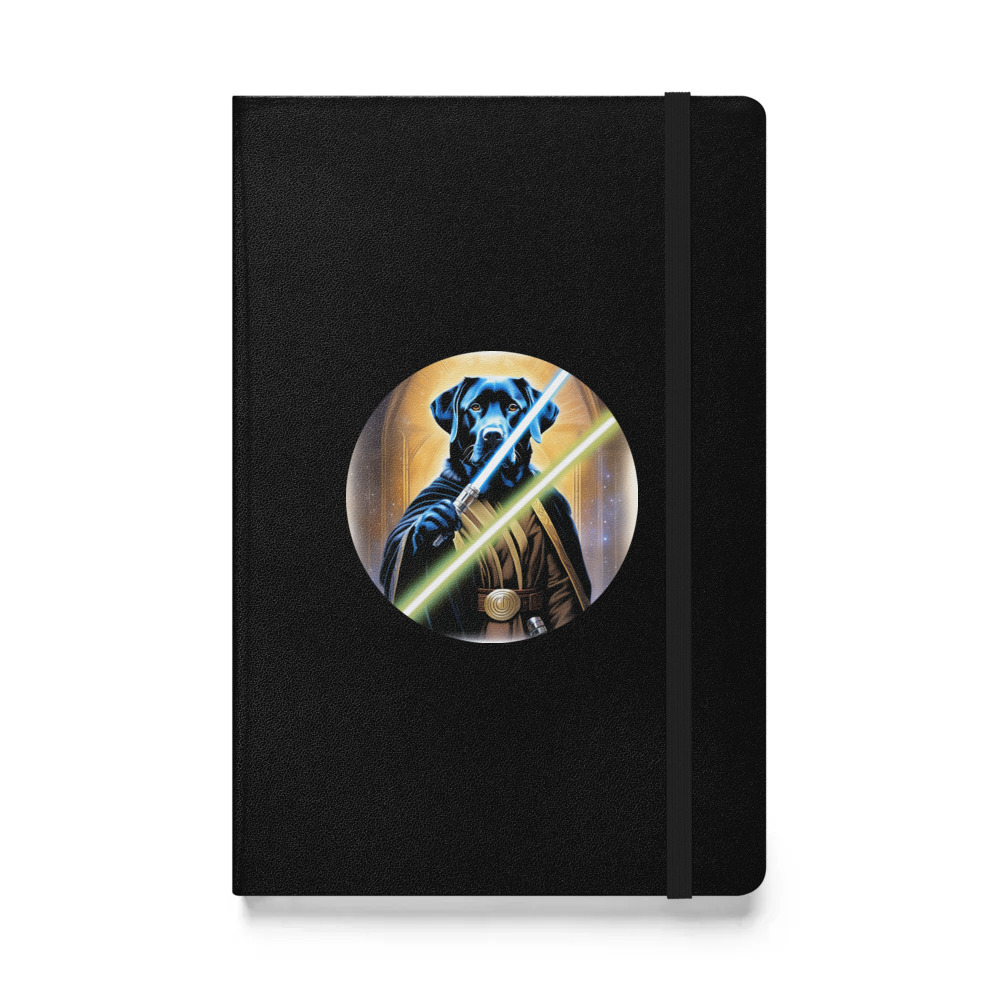 PugMug Custom Black Labrador Retriever Hardcover Bound Notebook