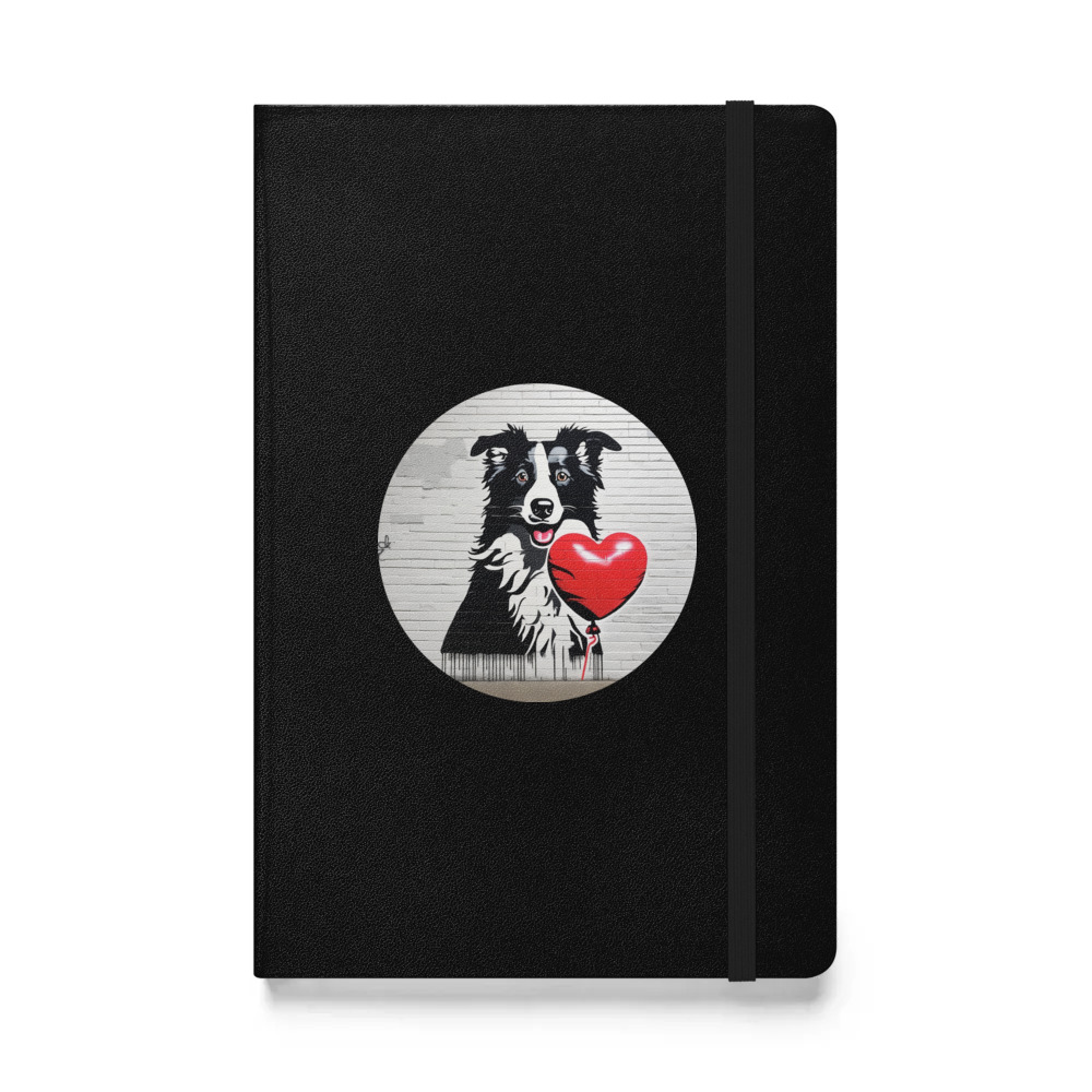 PugMug Custom Border Collie Hardcover Bound Notebook