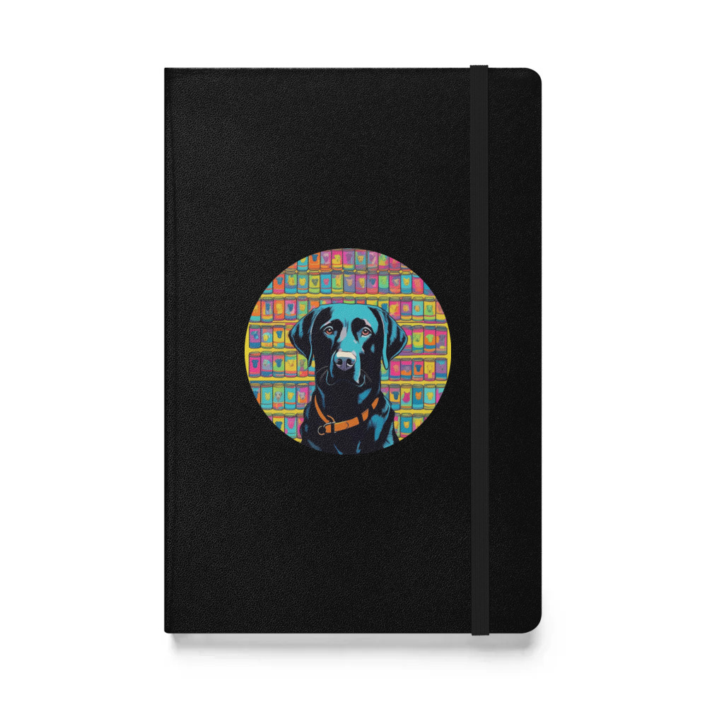 PugMug Custom Black Labrador Retriever Hardcover Bound Notebook
