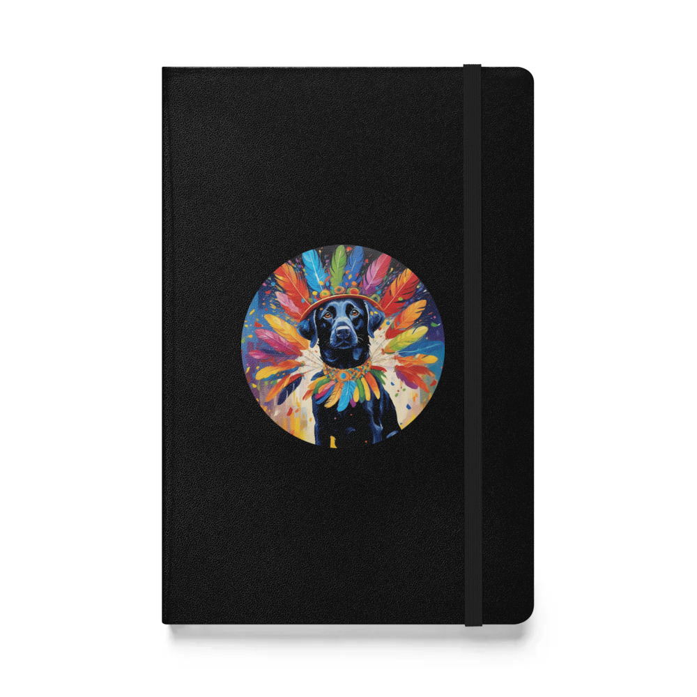 PugMug Custom Black Labrador Retriever Hardcover Bound Notebook