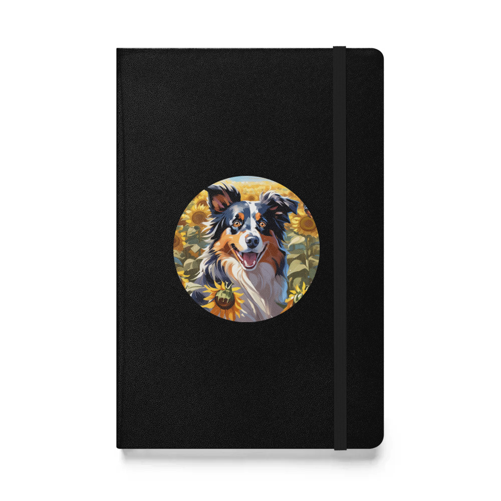 PugMug Custom Australian Shepherd Dog Hardcover Bound Notebook