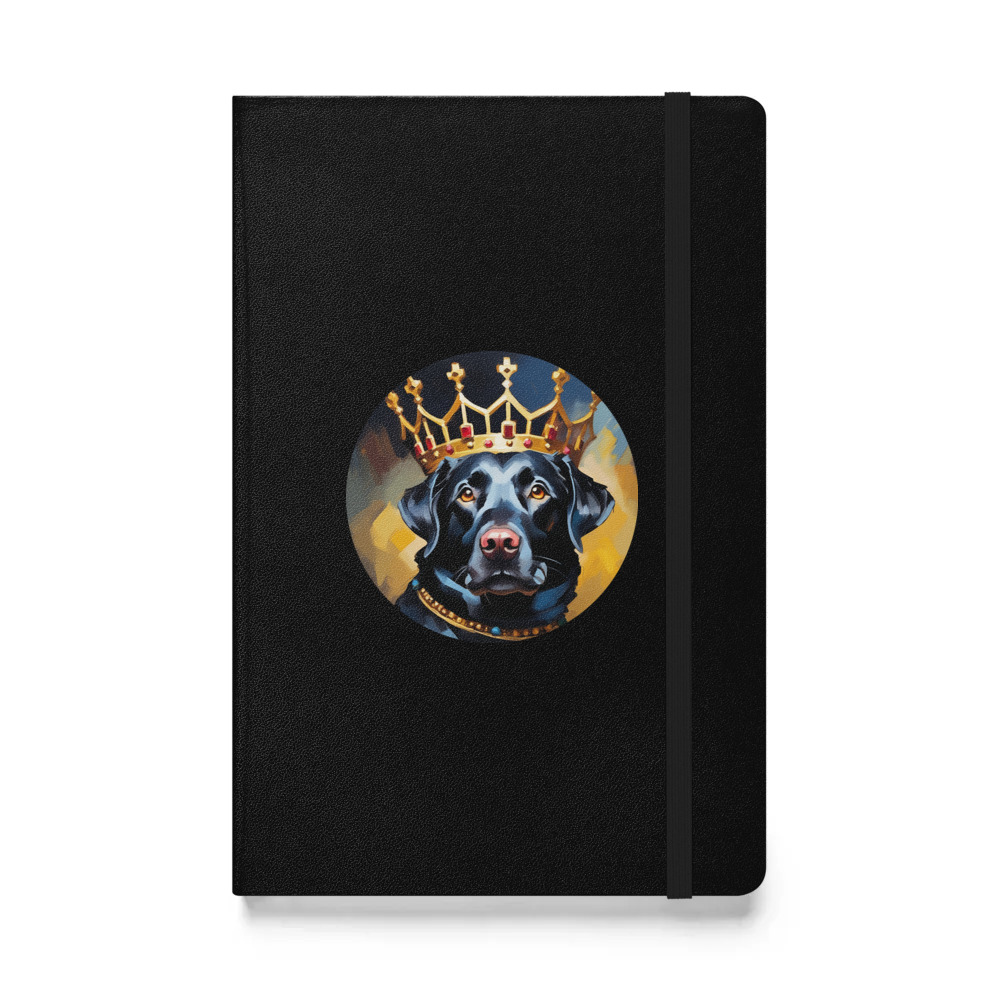 PugMug Custom Black Labrador Retriever Hardcover Bound Notebook