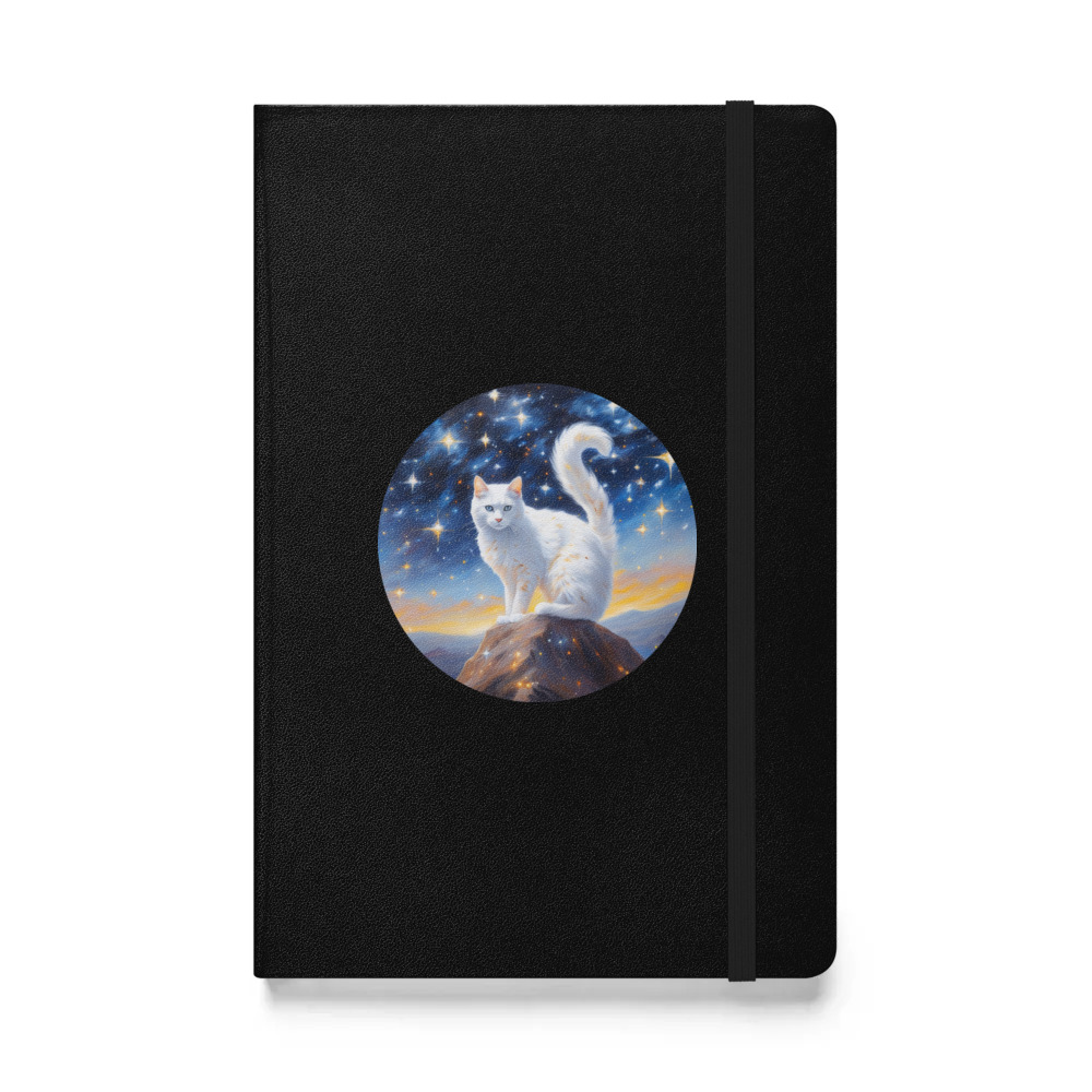 PugMug Custom White Companion Cat Hardcover Bound Notebook