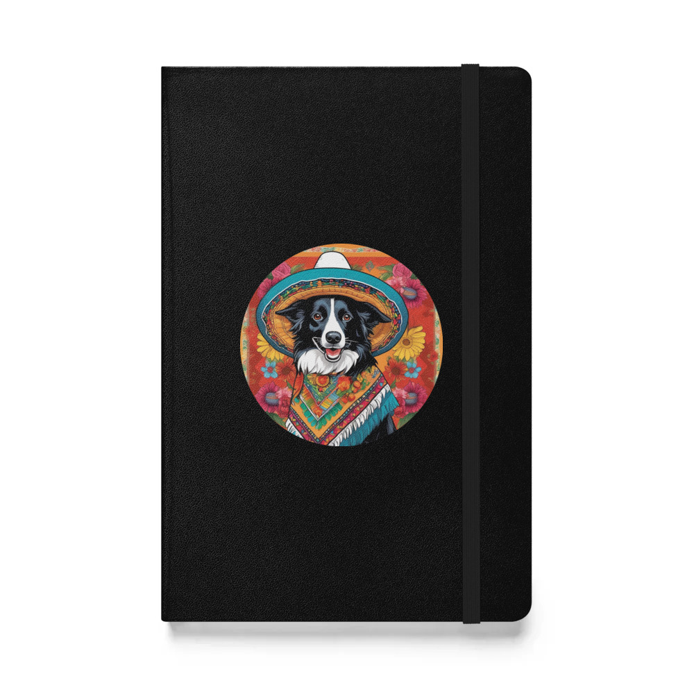 PugMug Custom Border Collie Hardcover Bound Notebook