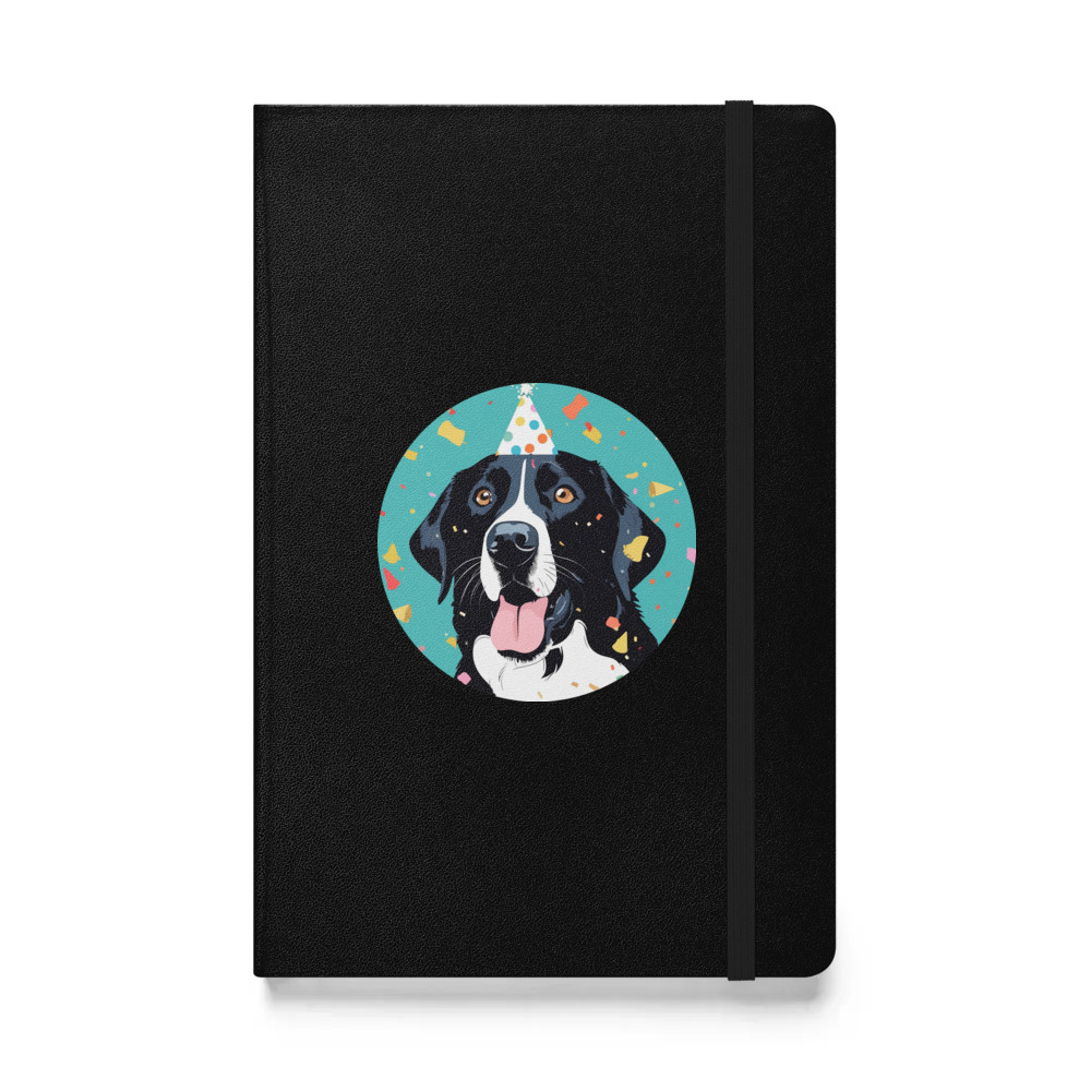 PugMug Custom Black Labrador Retriever Hardcover Bound Notebook