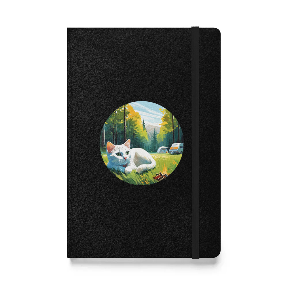 PugMug Custom White Companion Cat Hardcover Bound Notebook