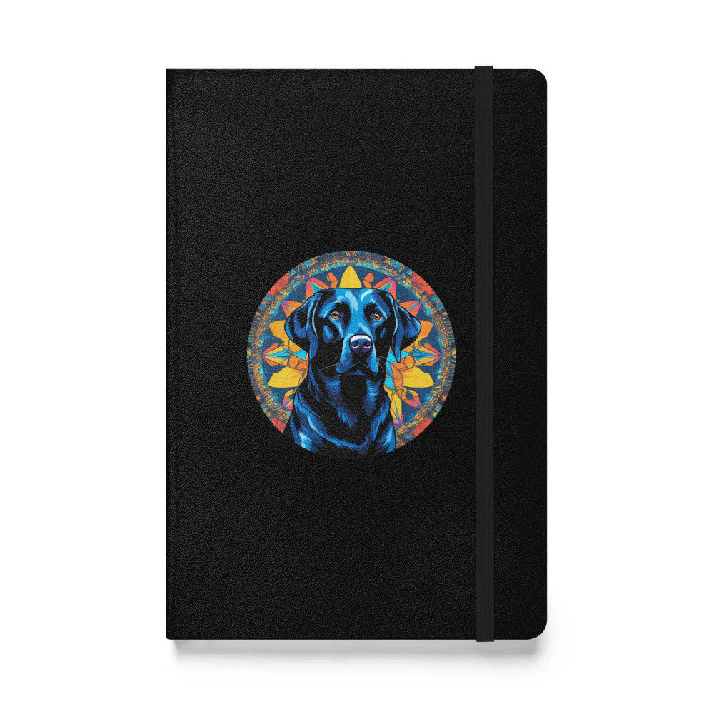 PugMug Custom Black Labrador Retriever Hardcover Bound Notebook