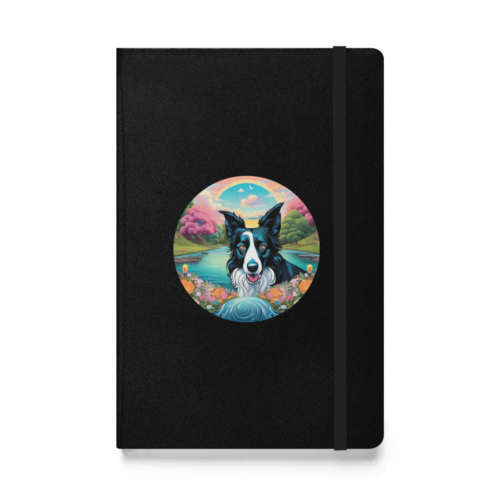 PugMug Custom Border Collie Hardcover Bound Notebook