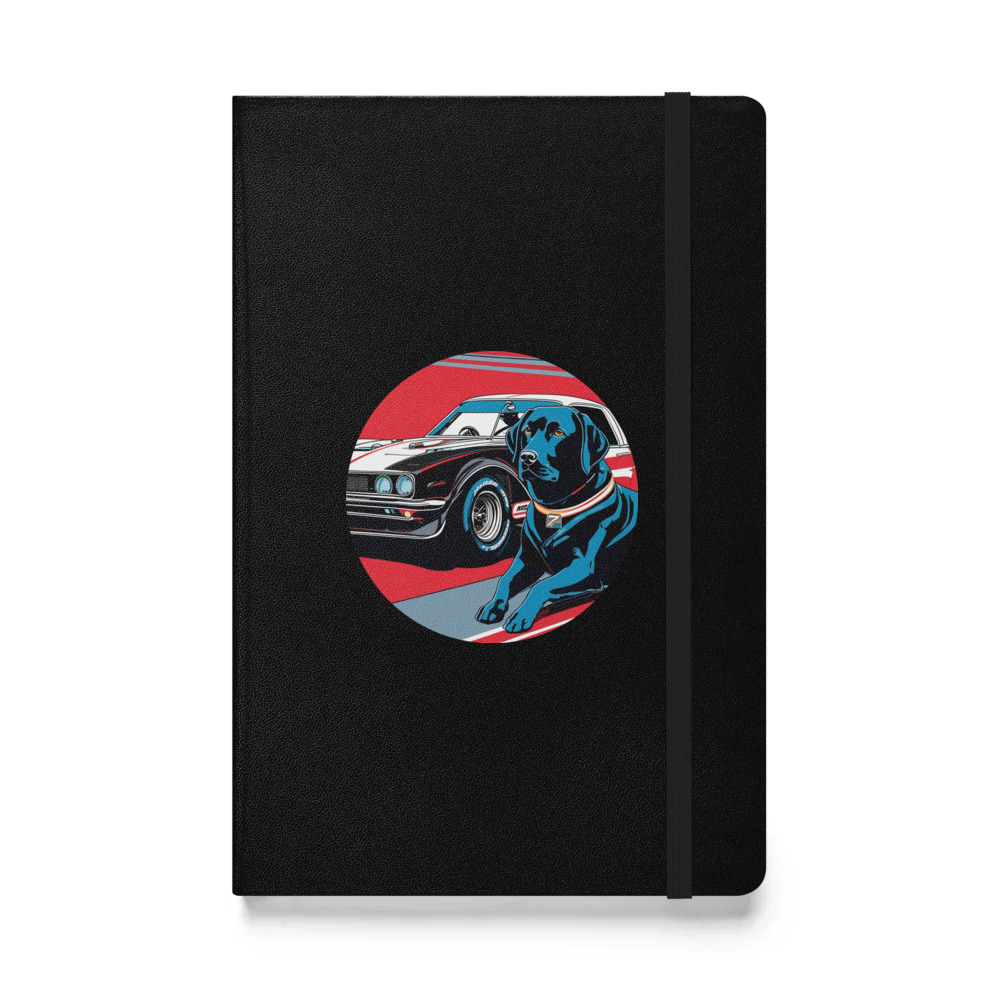 PugMug Custom Black Labrador Retriever Hardcover Bound Notebook