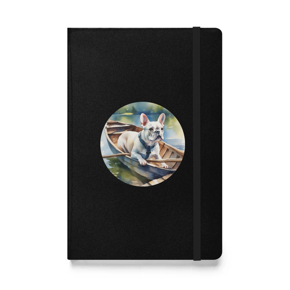 PugMug Custom White French Bulldog Hardcover Bound Notebook