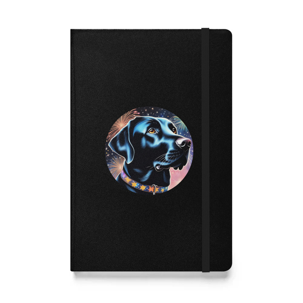 PugMug Custom Black Labrador Retriever Hardcover Bound Notebook