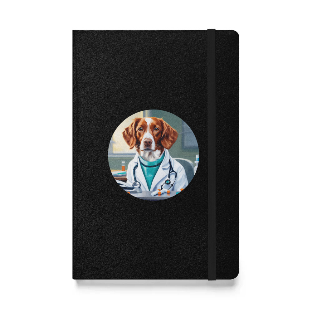 PugMug Custom Brittany Dog Hardcover Bound Notebook
