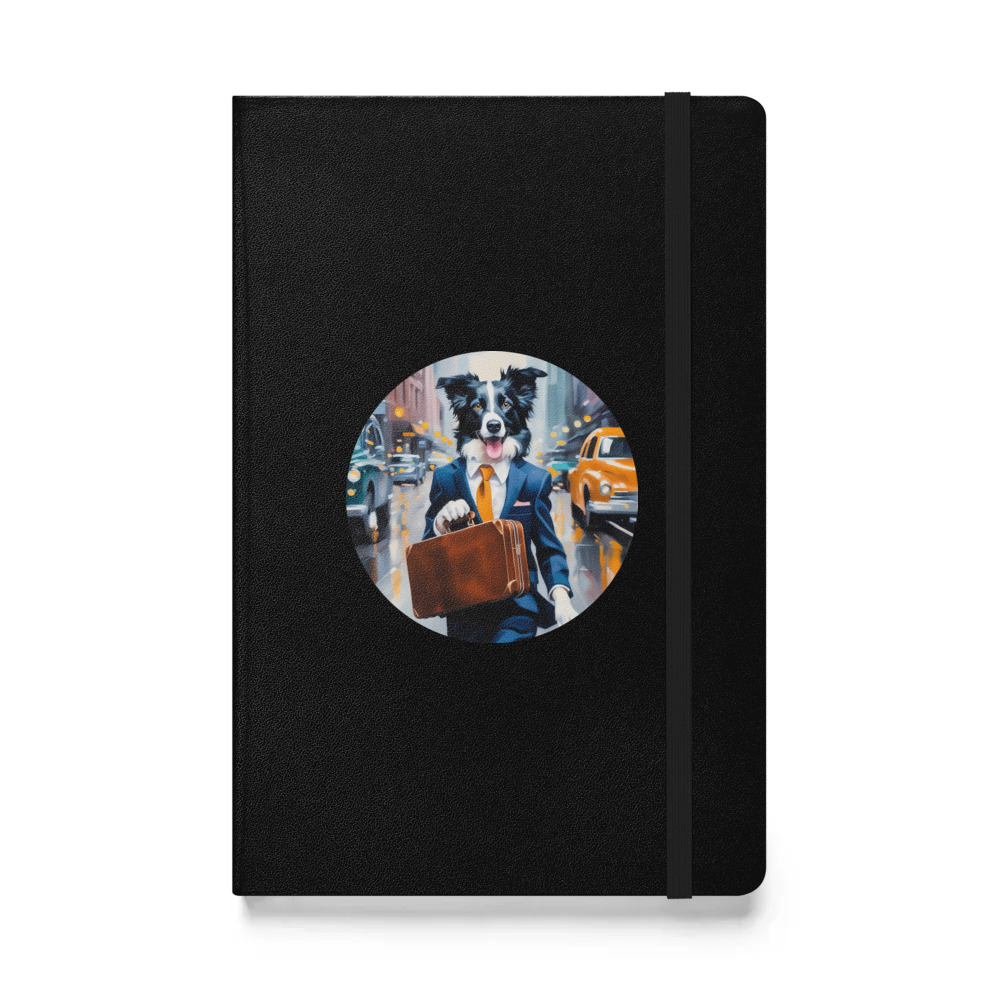 PugMug Custom Border Collie Hardcover Bound Notebook