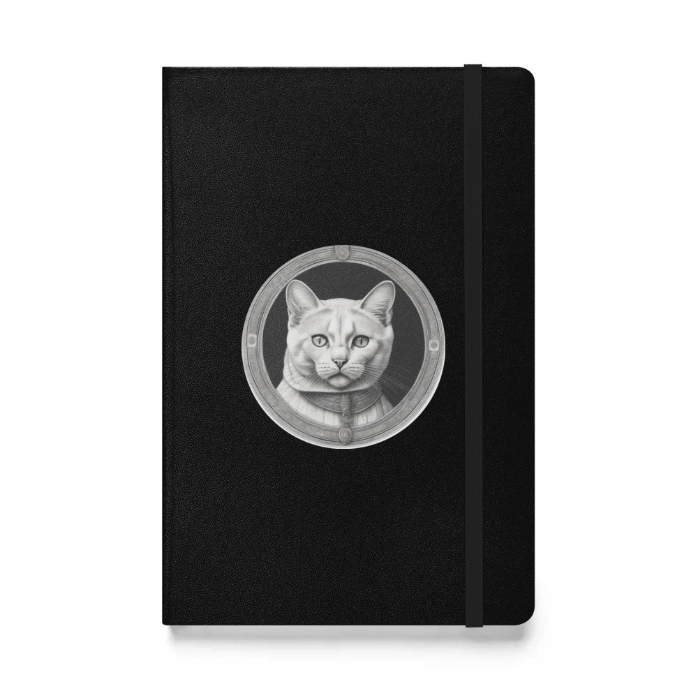 PugMug Custom White Exotic Cat Hardcover Bound Notebook