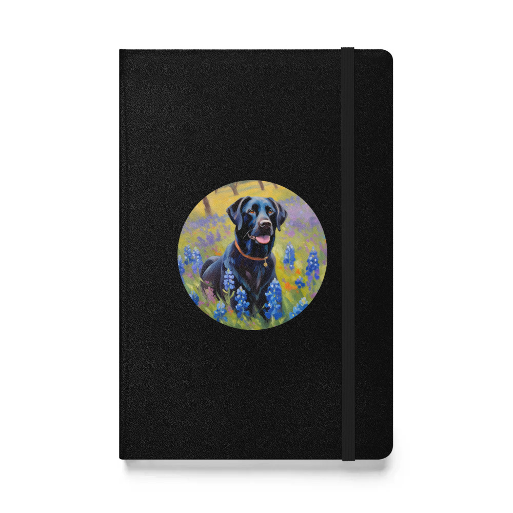 PugMug Custom Black Labrador Retriever Hardcover Bound Notebook
