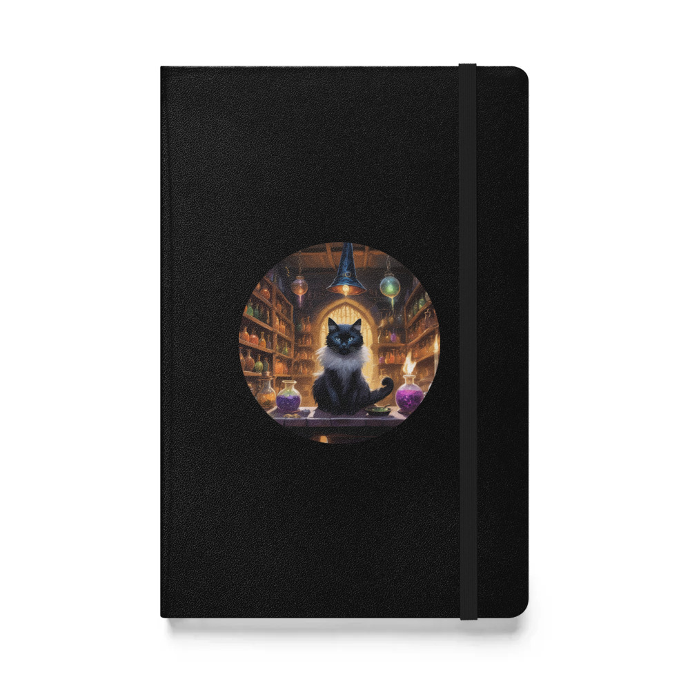 PugMug Custom Black Ragdoll Cat Hardcover Bound Notebook