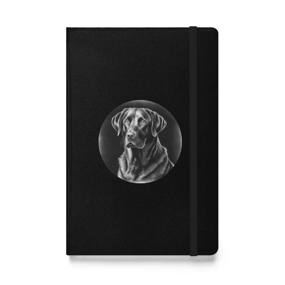 PugMug Custom Black Labrador Retriever Hardcover Bound Notebook