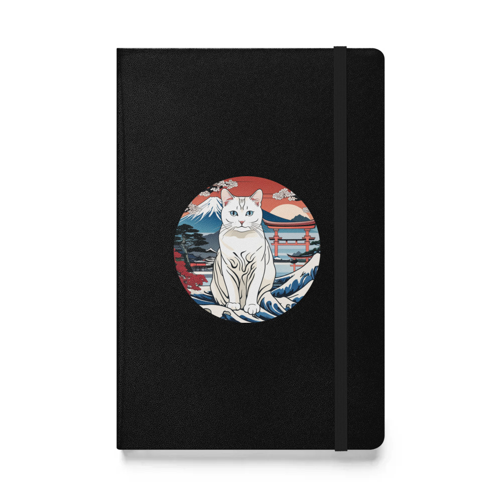 PugMug Custom White Companion Cat Hardcover Bound Notebook