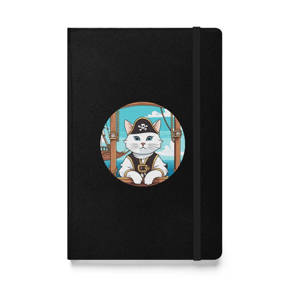 PugMug Custom White Companion Cat Hardcover Bound Notebook