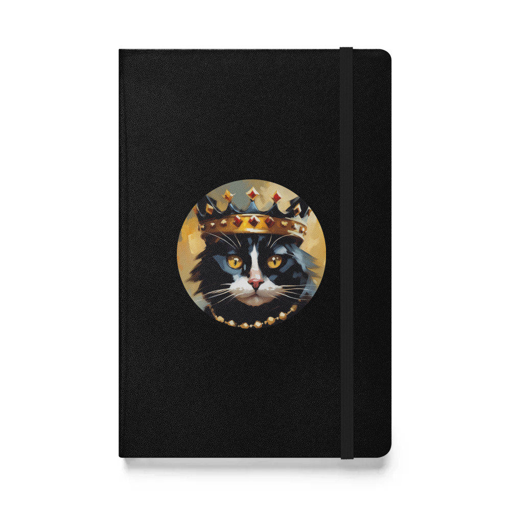 PugMug Custom Black Companion Cat Hardcover Bound Notebook
