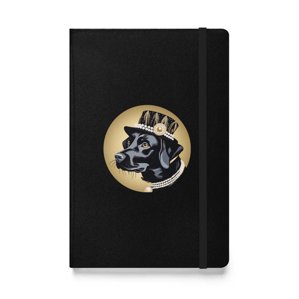 PugMug Custom Black Labrador Retriever Hardcover Bound Notebook