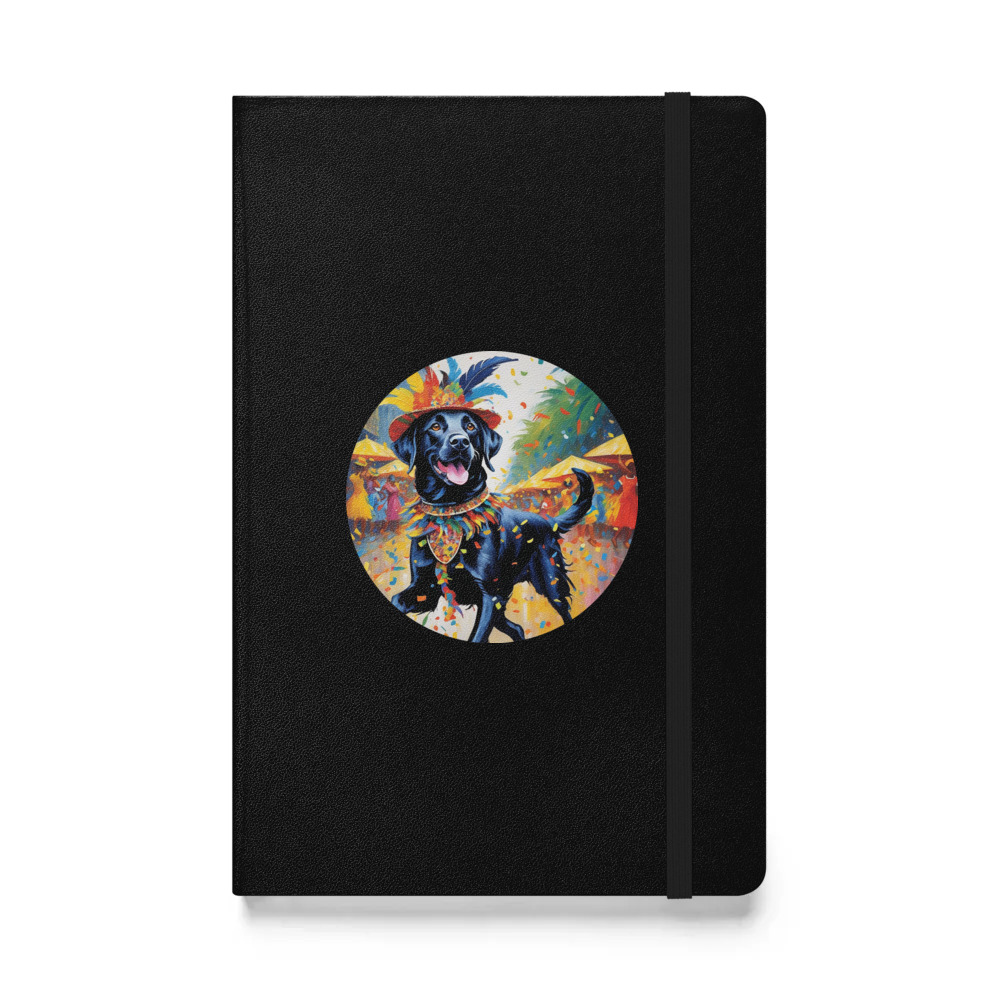 PugMug Custom Black Labrador Retriever Hardcover Bound Notebook
