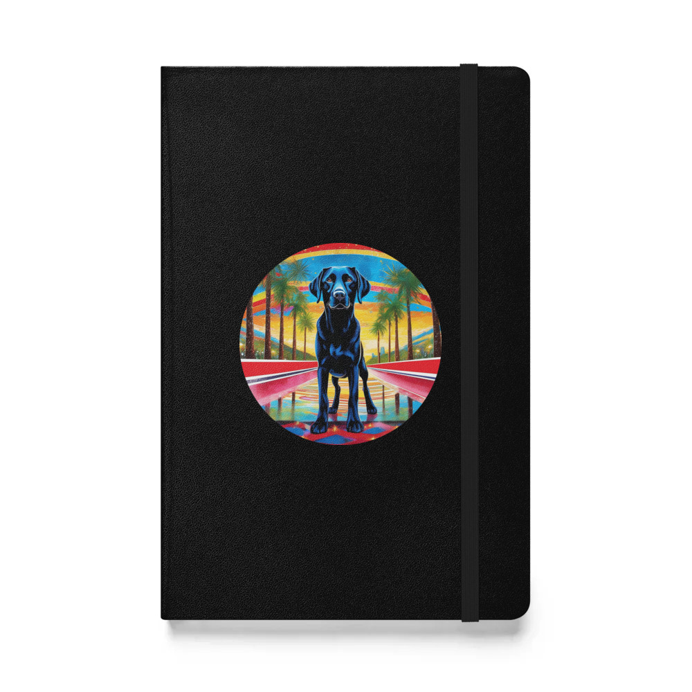 PugMug Custom Black Labrador Retriever Hardcover Bound Notebook