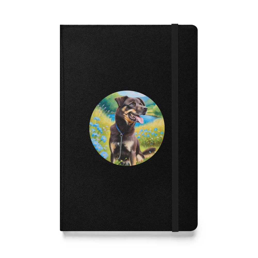 PugMug Custom Blue Hardcover Bound Notebook