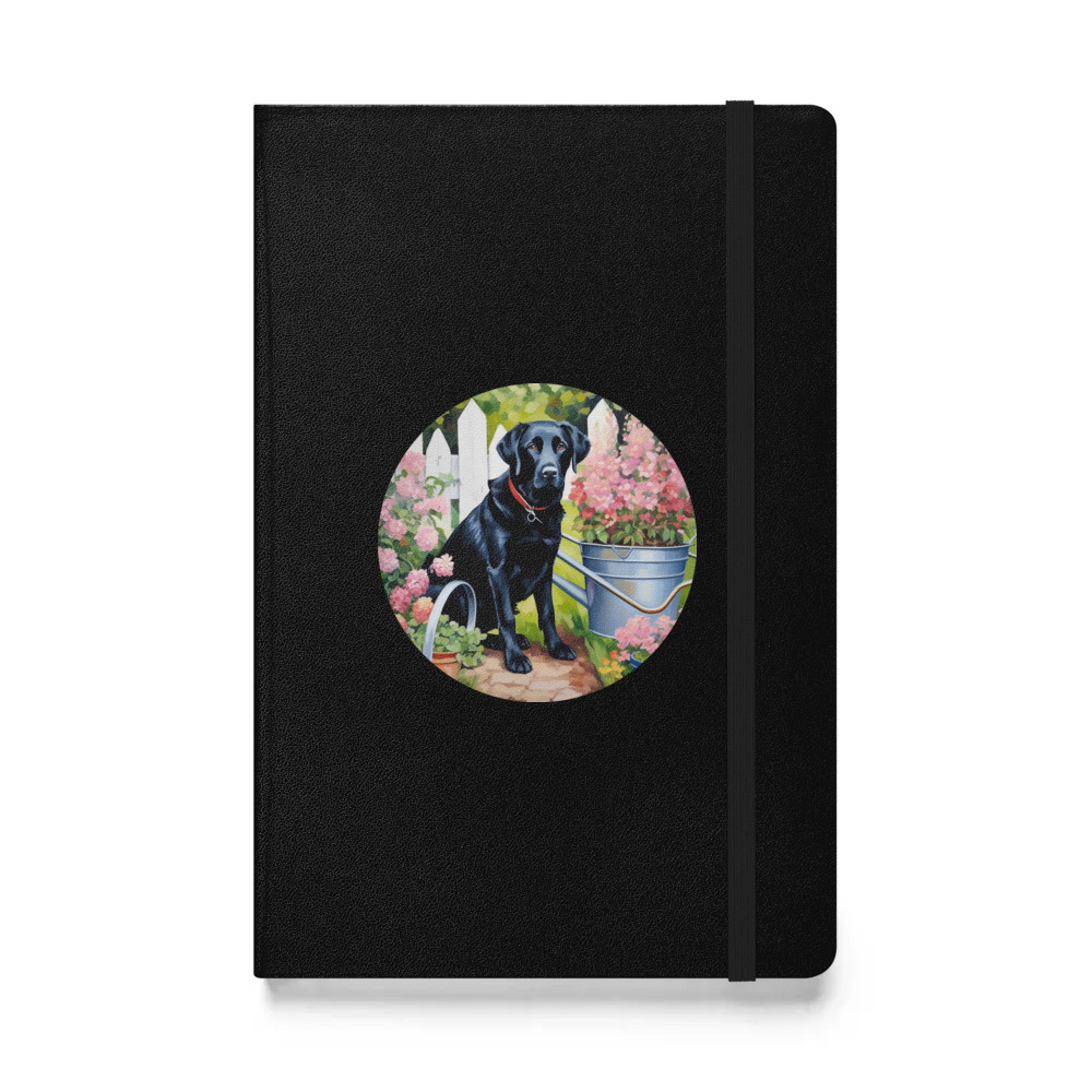 PugMug Custom Black Labrador Retriever Hardcover Bound Notebook