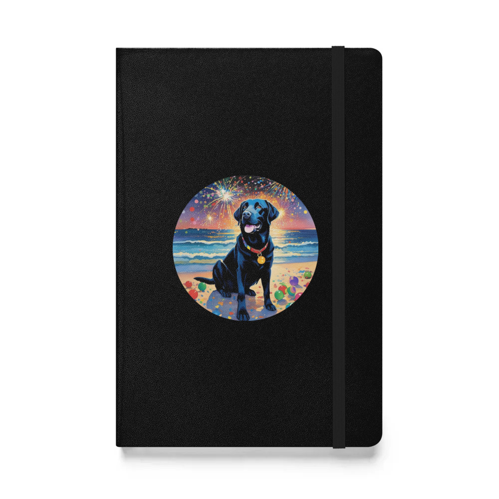 PugMug Custom Black Labrador Retriever Hardcover Bound Notebook
