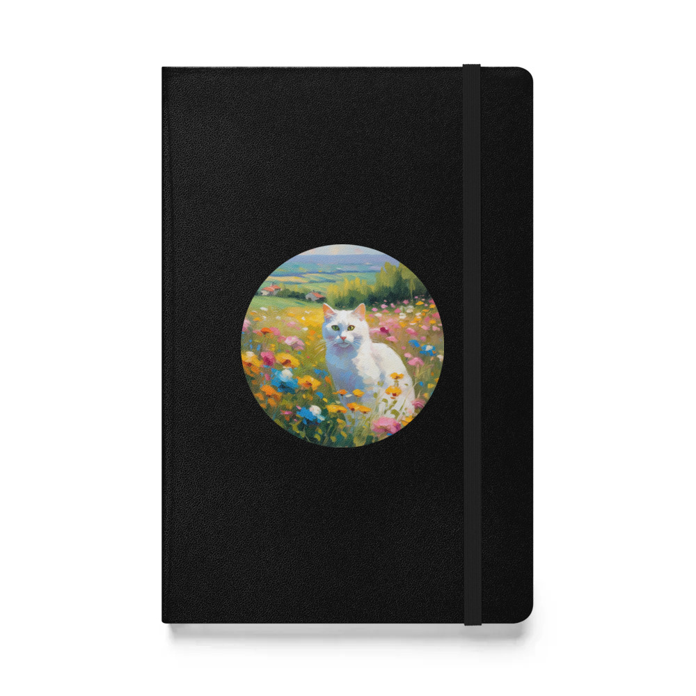 PugMug Custom White Companion Cat Hardcover Bound Notebook