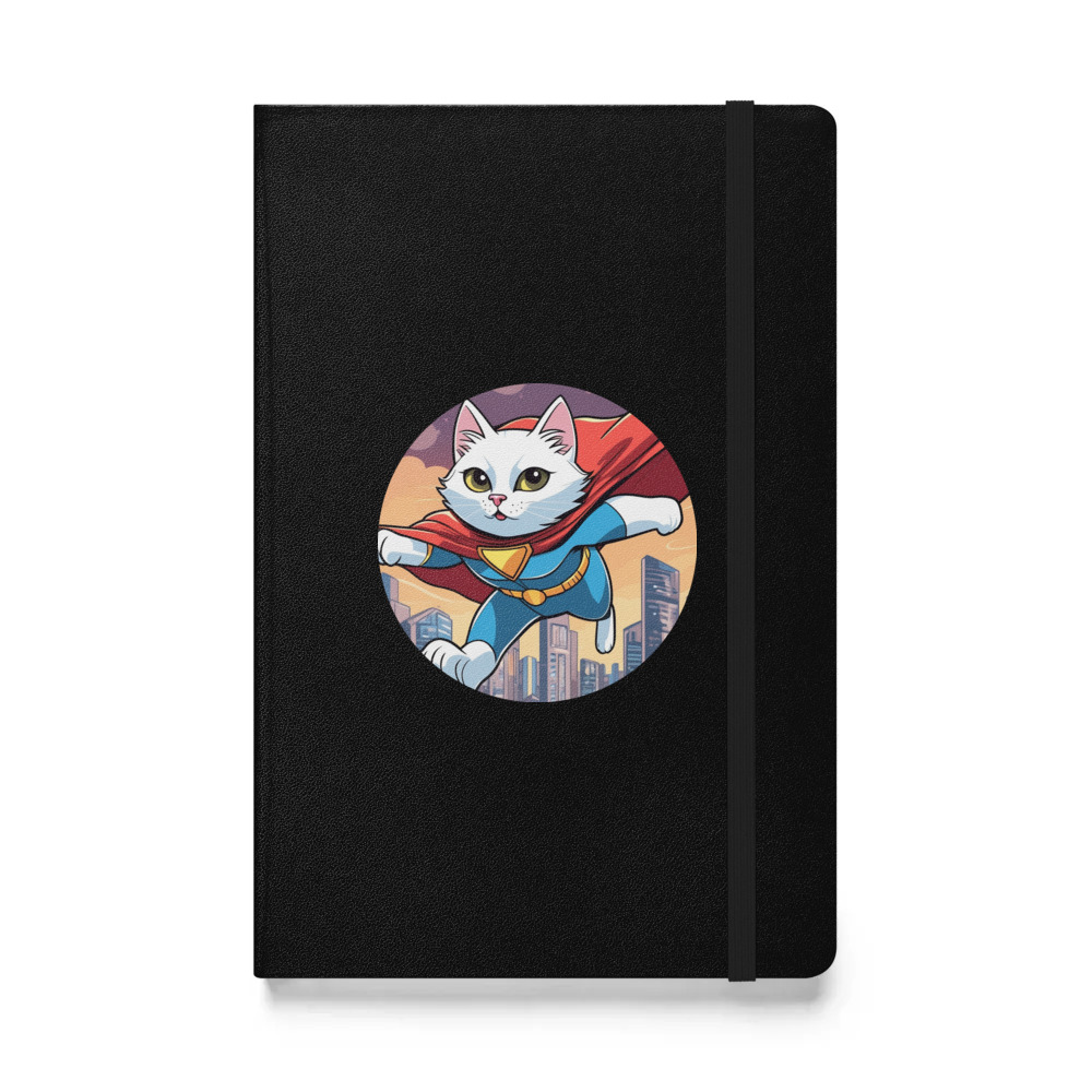 PugMug Custom White Companion Cat Hardcover Bound Notebook