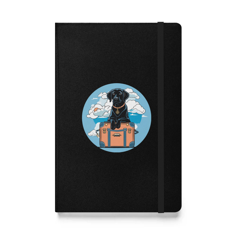 PugMug Custom Black Labrador Retriever Hardcover Bound Notebook