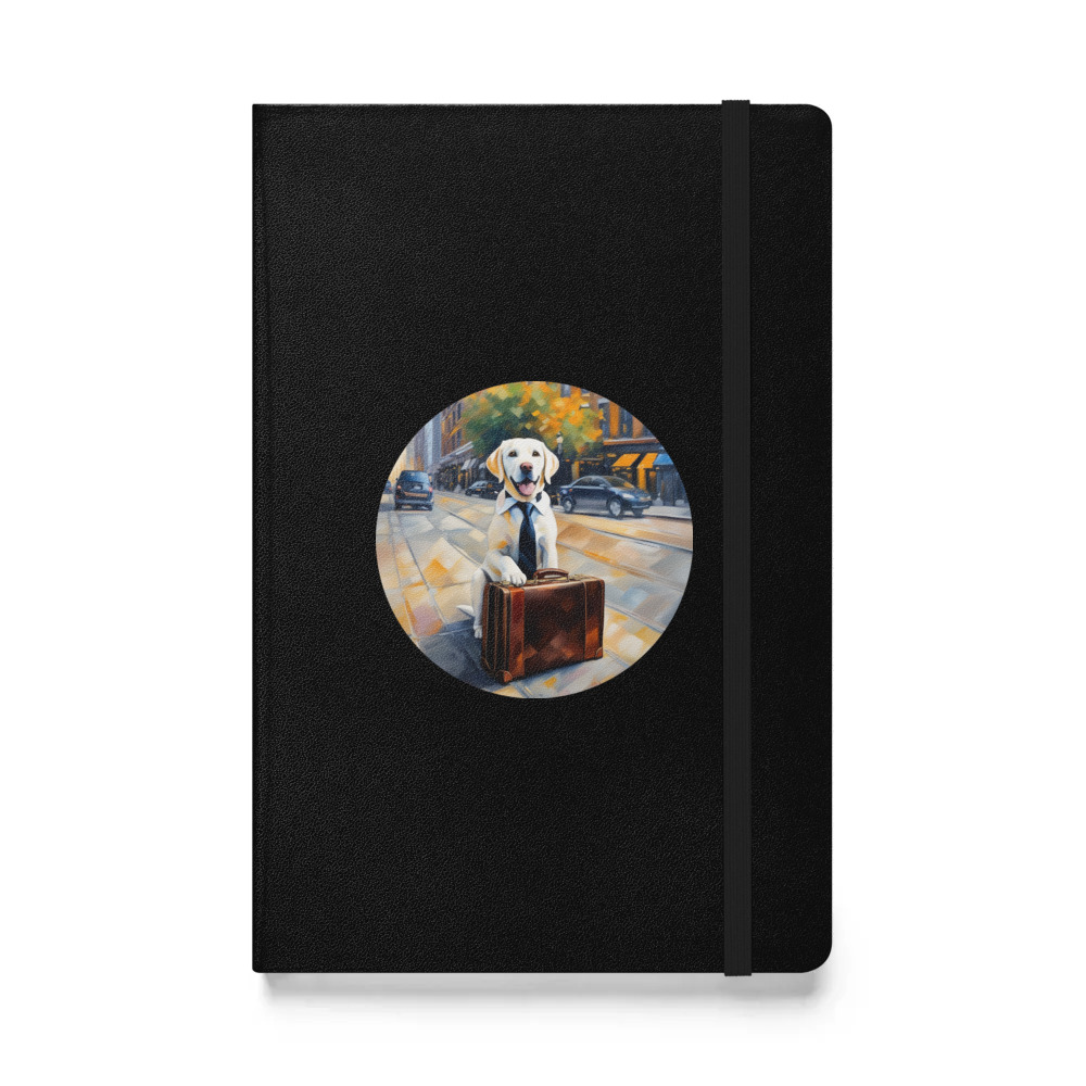PugMug Custom White Labrador Retriever Hardcover Bound Notebook