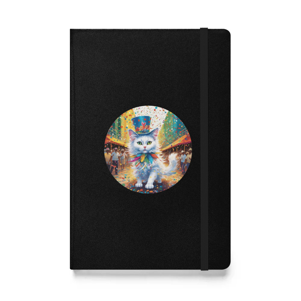 PugMug Custom White Companion Cat Hardcover Bound Notebook