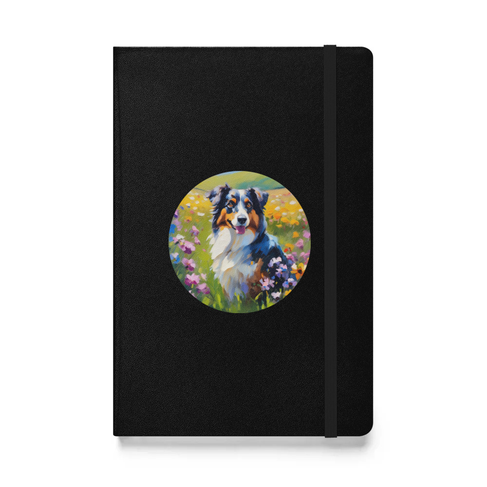 PugMug Custom Miniature American Shepherd Hardcover Bound Notebook